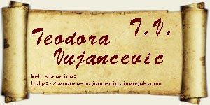 Teodora Vujančević vizit kartica